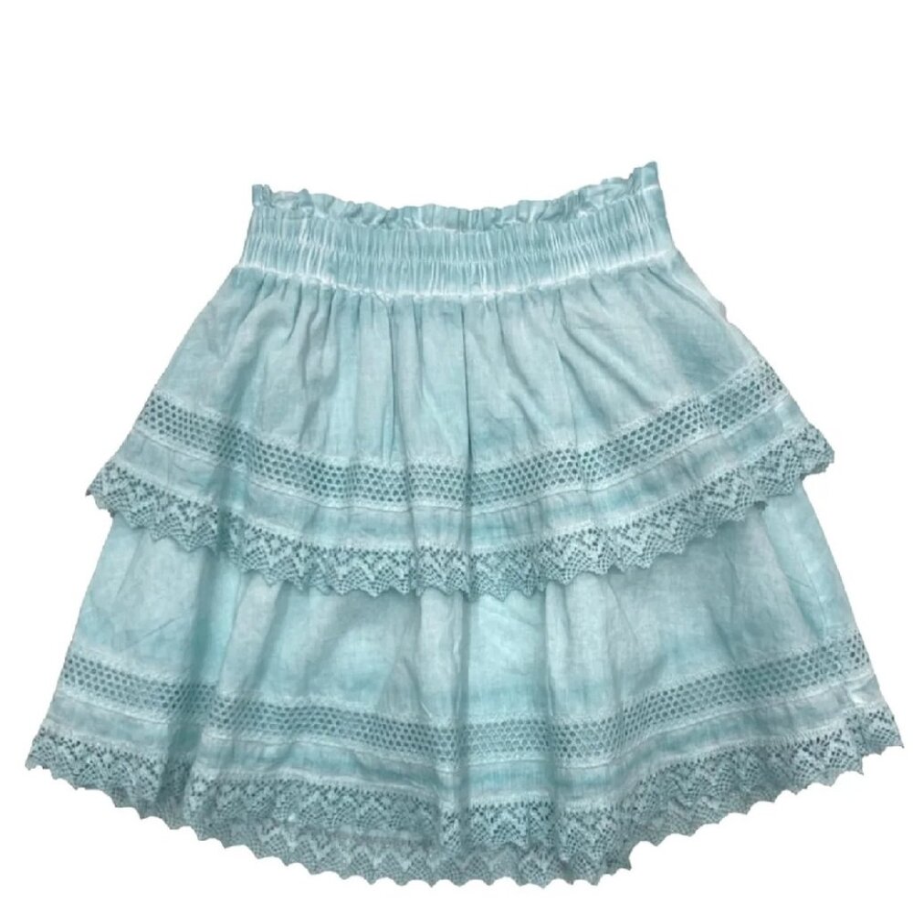 KATIEJNYC ASHLEY SKIRT STONEWASH BABY BLUE JUNIOR SIZE M
